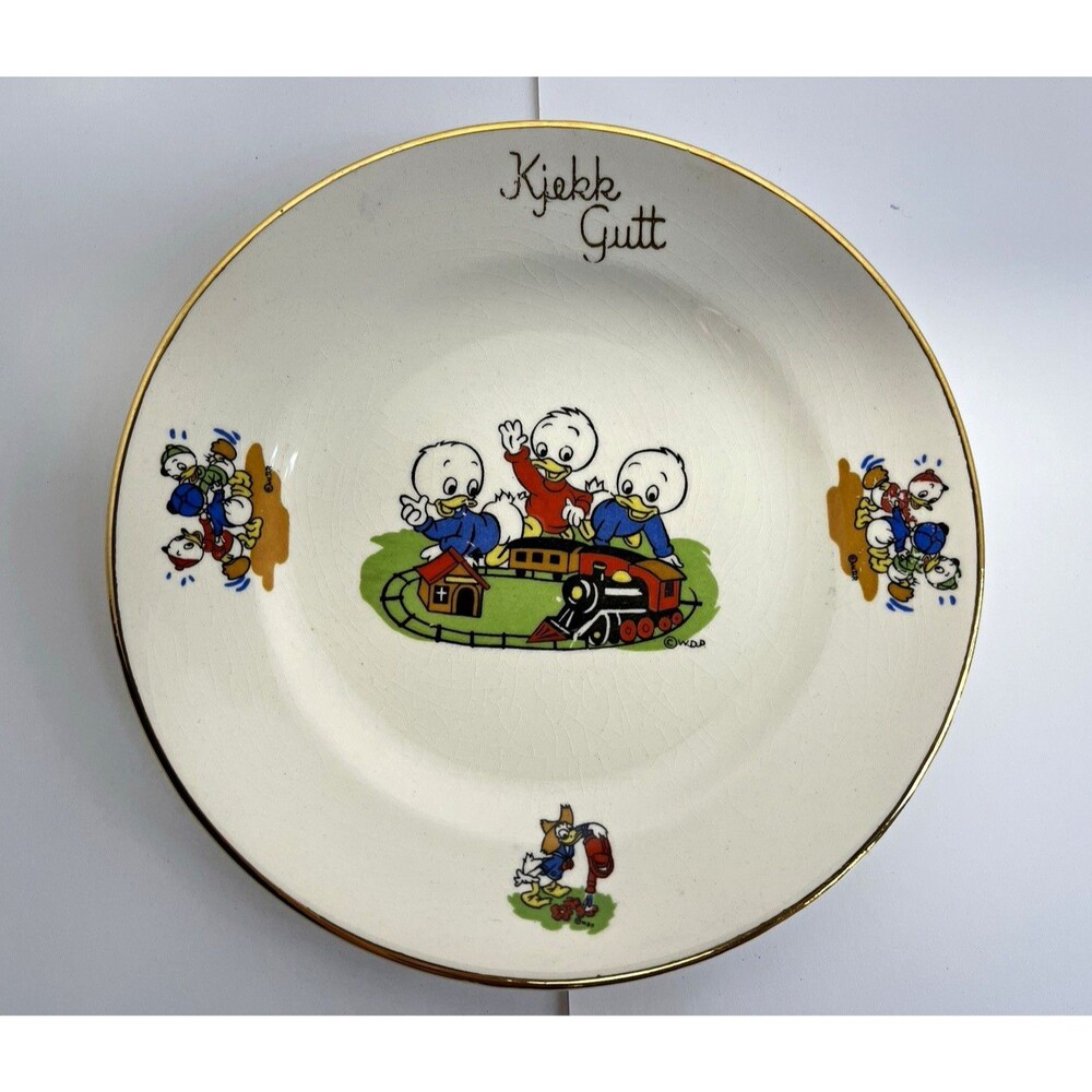 Stavangerflint Disney Huey, Dewey & Louie Kids Plate "Klebe Gut"